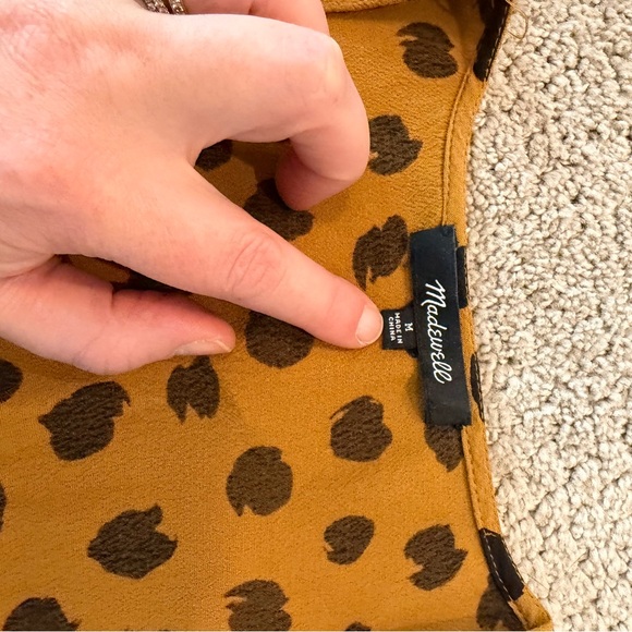 Madewell Leopard Print Wrap Top, Size S - Picture 6 of 8